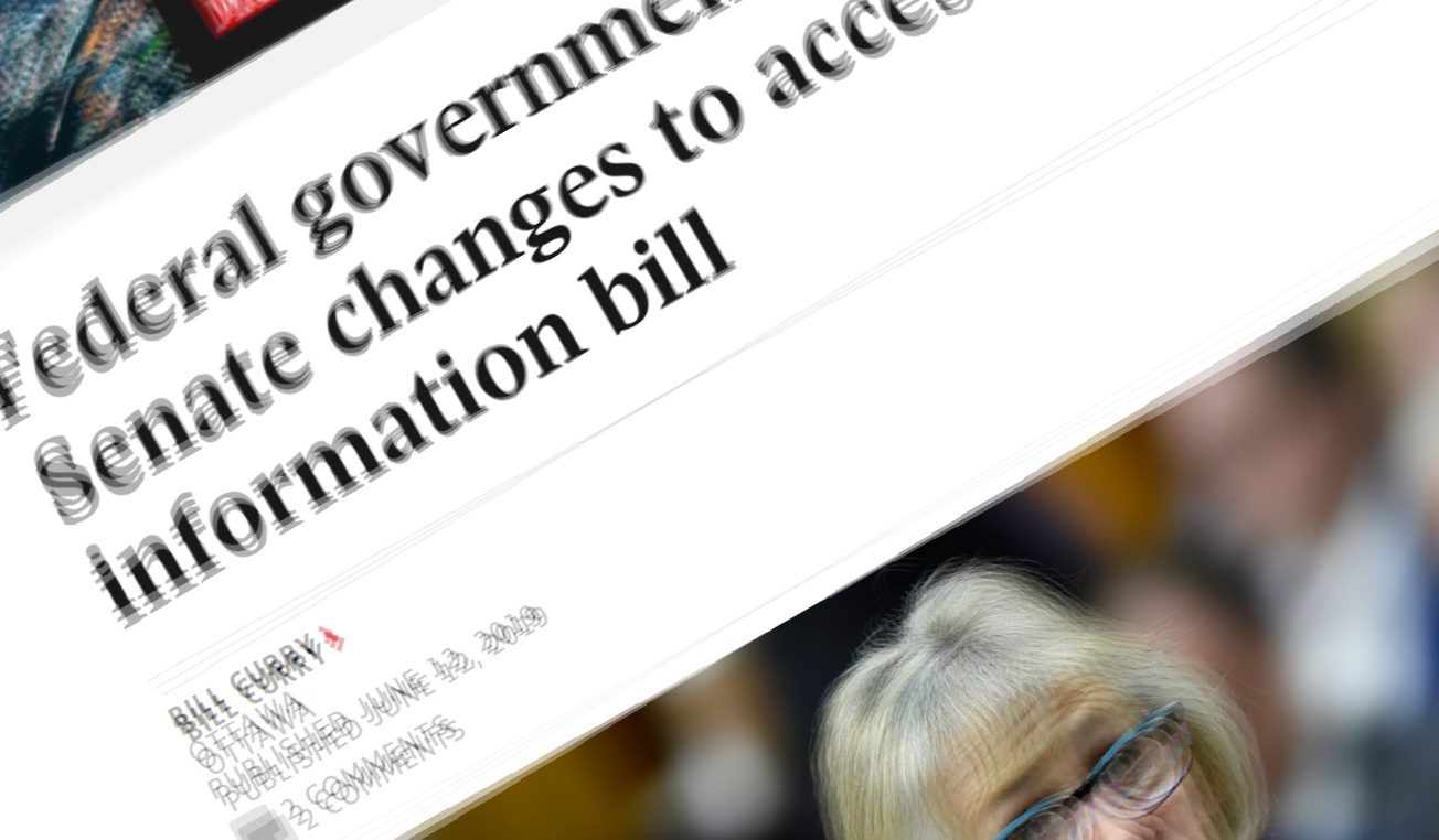 FOI In The News: Government rejects Senate changes to ATIA; “culture of ...