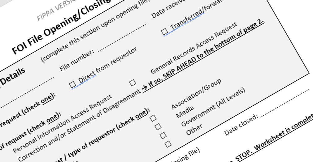 File Opening and Closing Worksheet