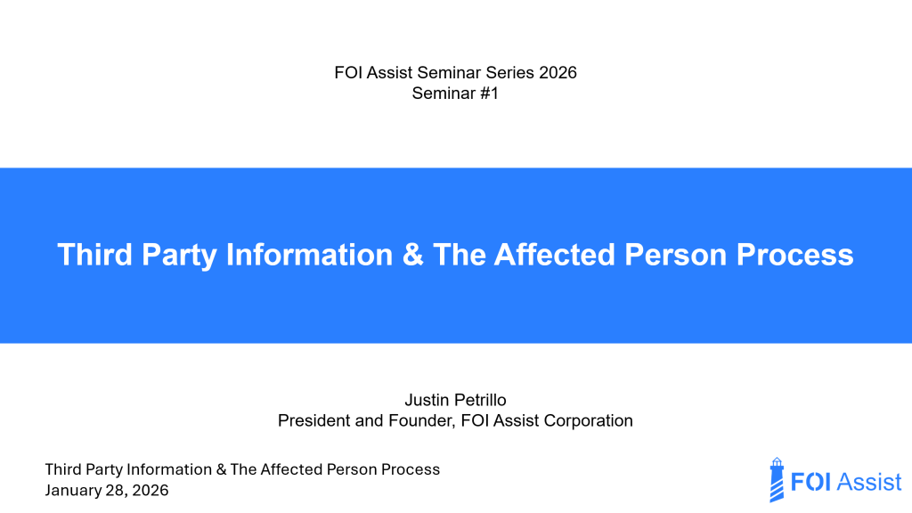 Seminar Recap: Third Party Information & The Affected Person&nbsp;Process
